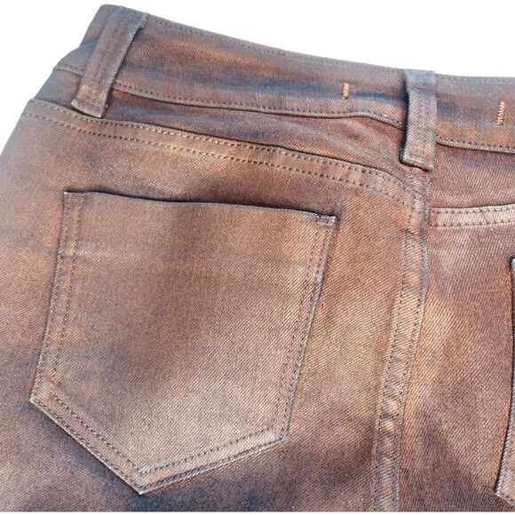 Max Studio | Brown & Navy Iridescent Straight Leg Denim Jeans Size 8 | EUC - Picture 14 of 14